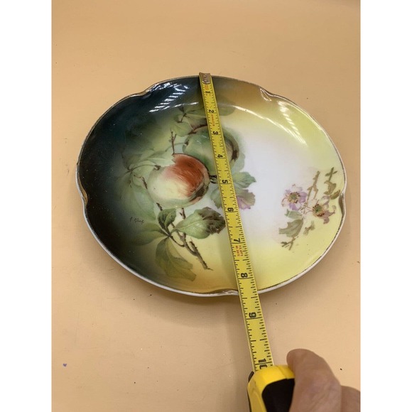 Beautiful Antique J & C Jaeger & Co. Bavaria Louise Fruit Plate A. Koch Signed - Picture 9 of 11